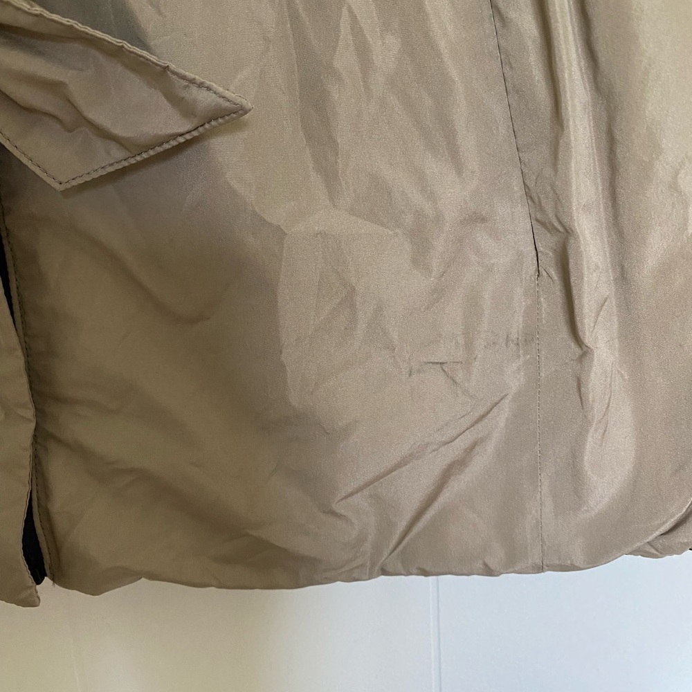 WEEKEND MAX MARA Beige Down Zip Up Puffer Jacket / Coat with Tie Women’s Size 6 - Picture 7 of 12
